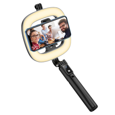 Selfie stick trepied, ring light, suport GoPro Hoco LV03 Plus