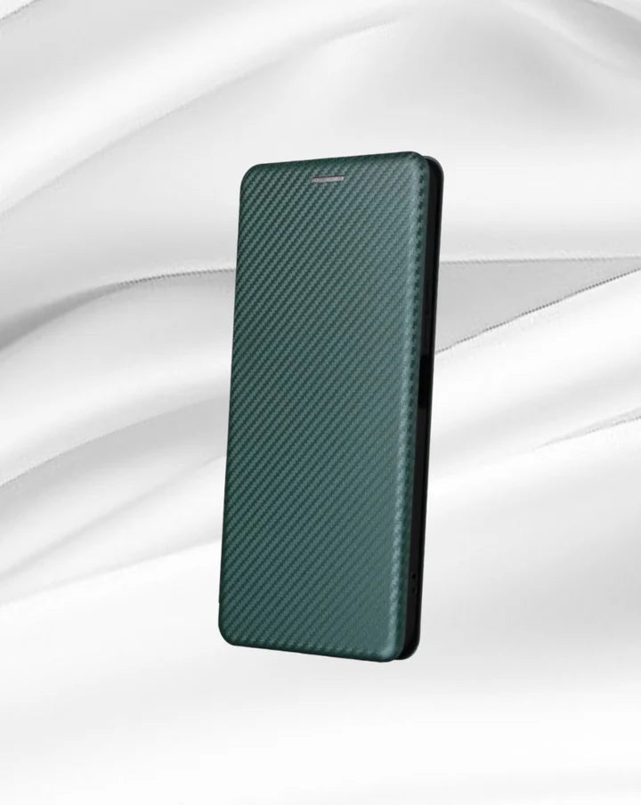 Husa Samsung Galaxy S24 FE, Verde, Tip Carte, Carbon