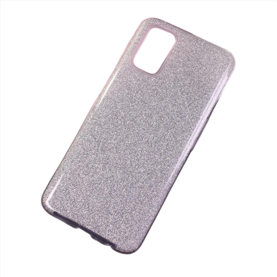 Husa Samsung A51, Silicon cu Sclipici, Alb