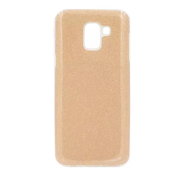 Husa Samsung J6 2018, Silicon cu Sclipici, Auriu