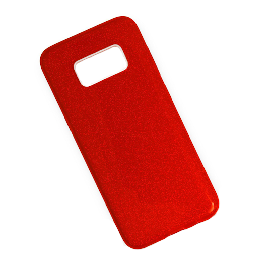Husa Samsung S8 Plus, Silicon cu Sclipici, Rosu