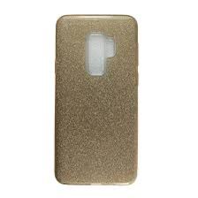Husa Samsung S9 Plus, Silicon cu Sclipici, Auriu