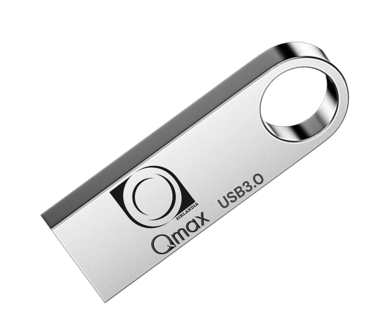 Memorie USB Qmax 128GB, USB 3.0, Gri Metal, High Speed