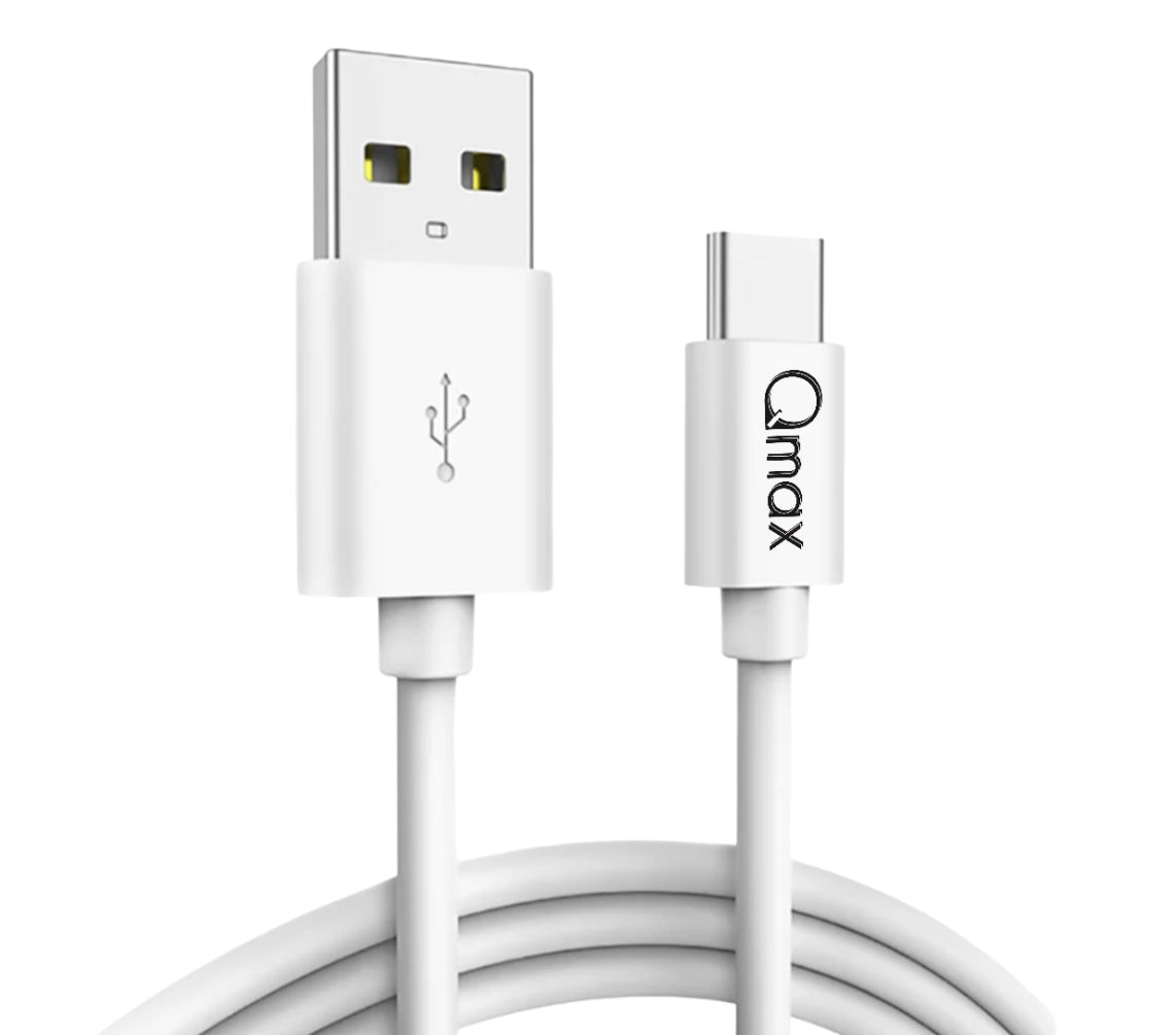 Cablu Date si Incarcare USB la Type-C, Qmax, 3A, 2m, Alb