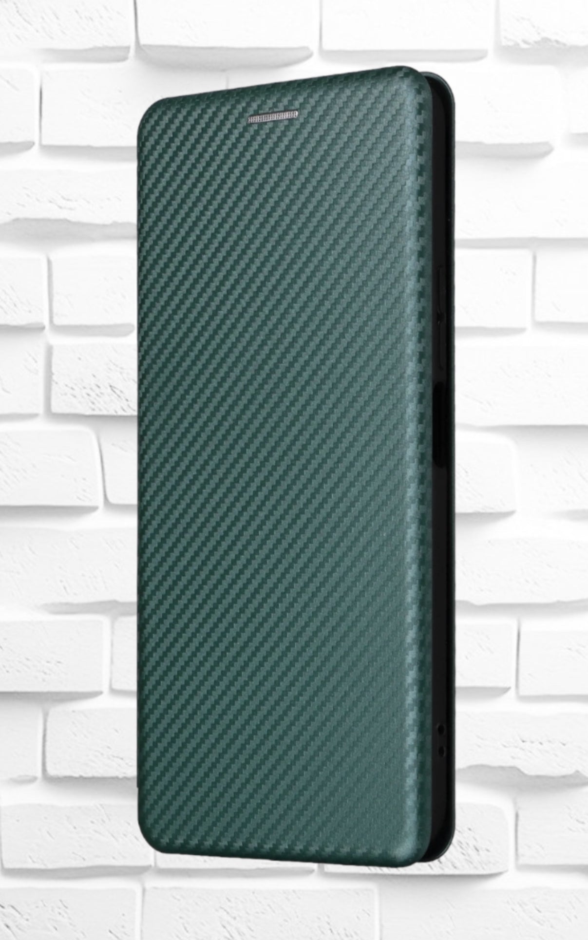Husa Samsung A12, Verde, Tip Carte, Carbon