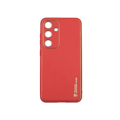 Husa Samsung S24, Rosu, Luxury Leather