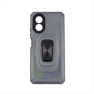 Husa Oppo A18, Gri, Hybrid Armor din PC+TPU