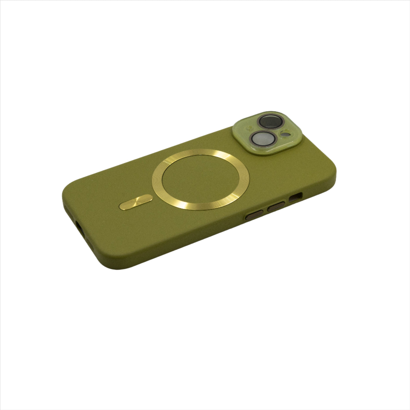 Husa iPhone 13, Verde, MagSafe cu Protectie Camera din PC+TPU