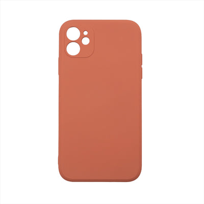 Husa iPhone 11, Coral, Silicon Soft, Interior Microfibra