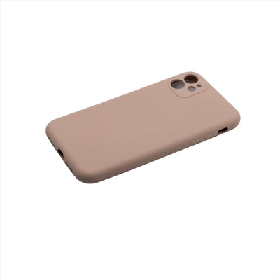 Husa iPhone 11, Rose Gold, Silicon Soft, Interior Microfibra