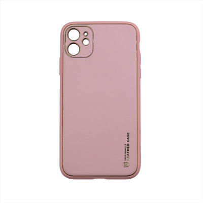 Husa iPhone 11, Roz, Luxury Leather