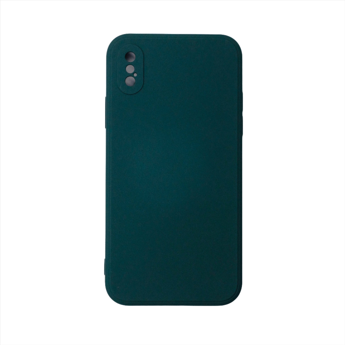 Husa iPhone X, Verde, Silicon Soft, Interior Microfibra