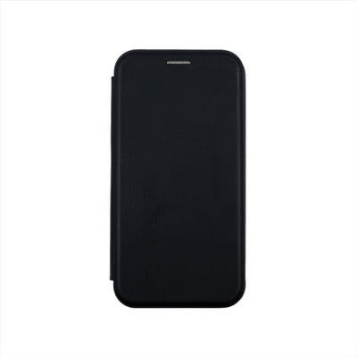 Husa iPhone 13 Pro, Negru, Tip Carte, Imitatie Piele