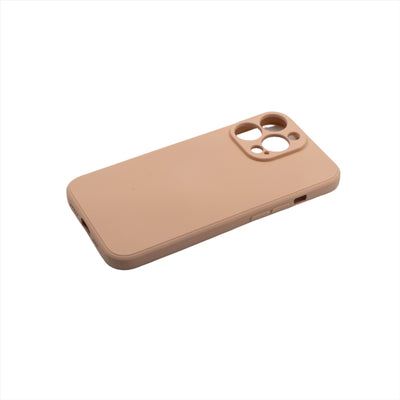 Husa iPhone 14 Pro Max, Rose Gold, Silicon Soft, Interior Microfibra