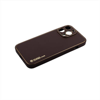 Husa iPhone 13 Pro, Maro,  Luxury Leather