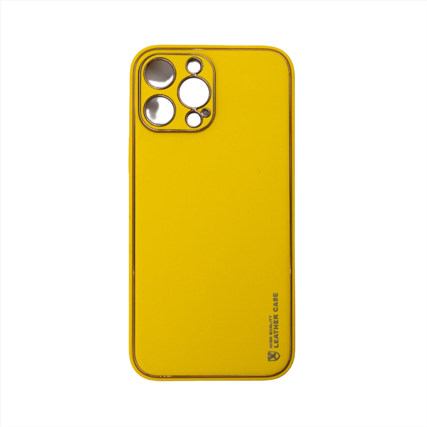 Husa iPhone 12 Pro Max, Imitatie Piele, Galben