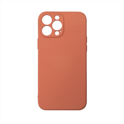 Husa iPhone 12 Pro Max, Coral, Silicon Soft, Interior Microfibra