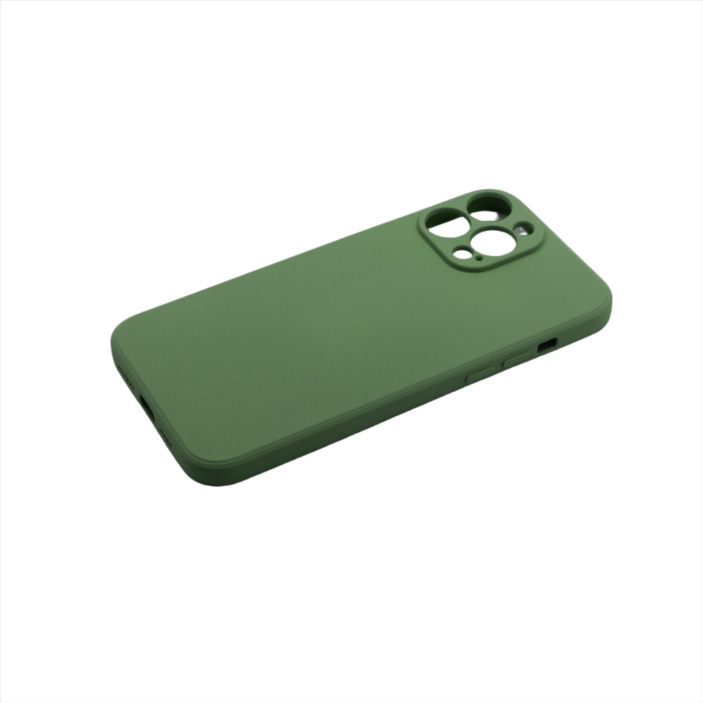 Husa iPhone 12 Pro Max, Verde, Silicon Soft, Interior Microfibra