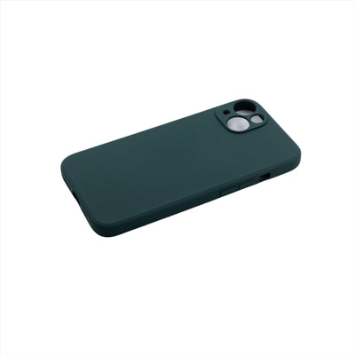 Husa iPhone 14 Plus, Verde Inchis, Silicon Soft, Interior Microfibra