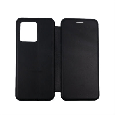 Husa Motorola Edge 40, Negru, Tip Carte, Imitatie Piele