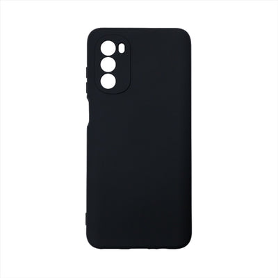 Husa Motorola G52, Negru, Silicon Soft, Interior Microfibra