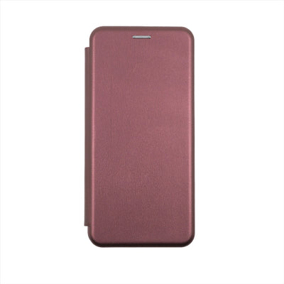 Husa Motorola E13, Visiniu, Tip Carte, Imitatie Piele