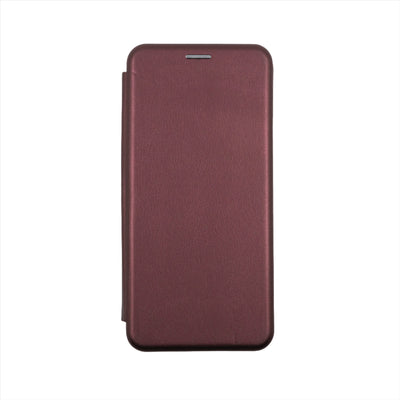 Husa Motorola G22, Visiniu, Tip Carte, Imitatie Piele