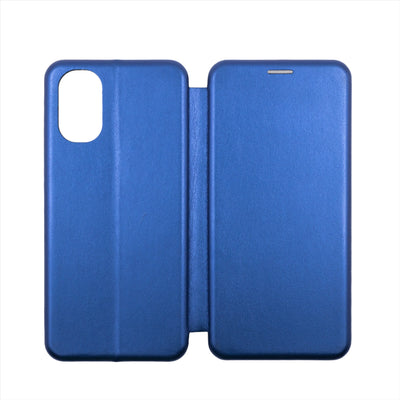 Husa Motorola G22, Albastru, Tip Carte, Imitatie Piele