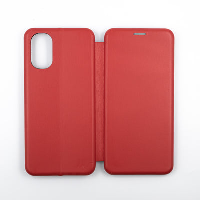 Husa Motorola G22, Rosu, Tip Carte, Imitatie Piele