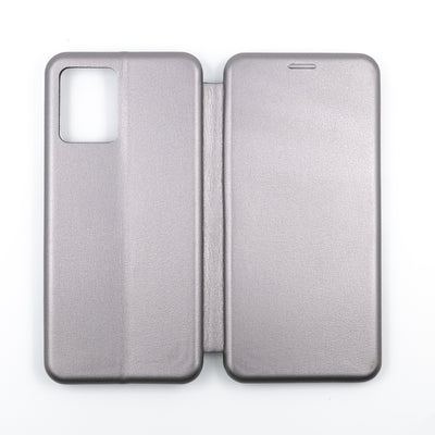 Husa Motorola Edge 30, Gri, Tip Carte, Imitatie Piele, Gr