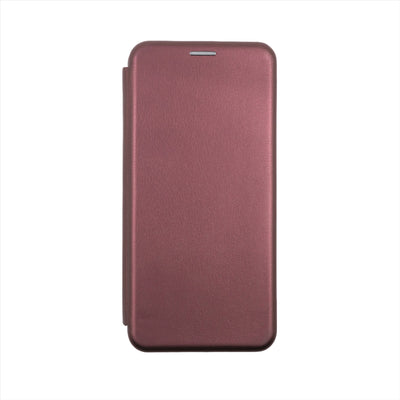 Husa Motorola E52, Visiniu, Tip Carte, Imitatie Piele