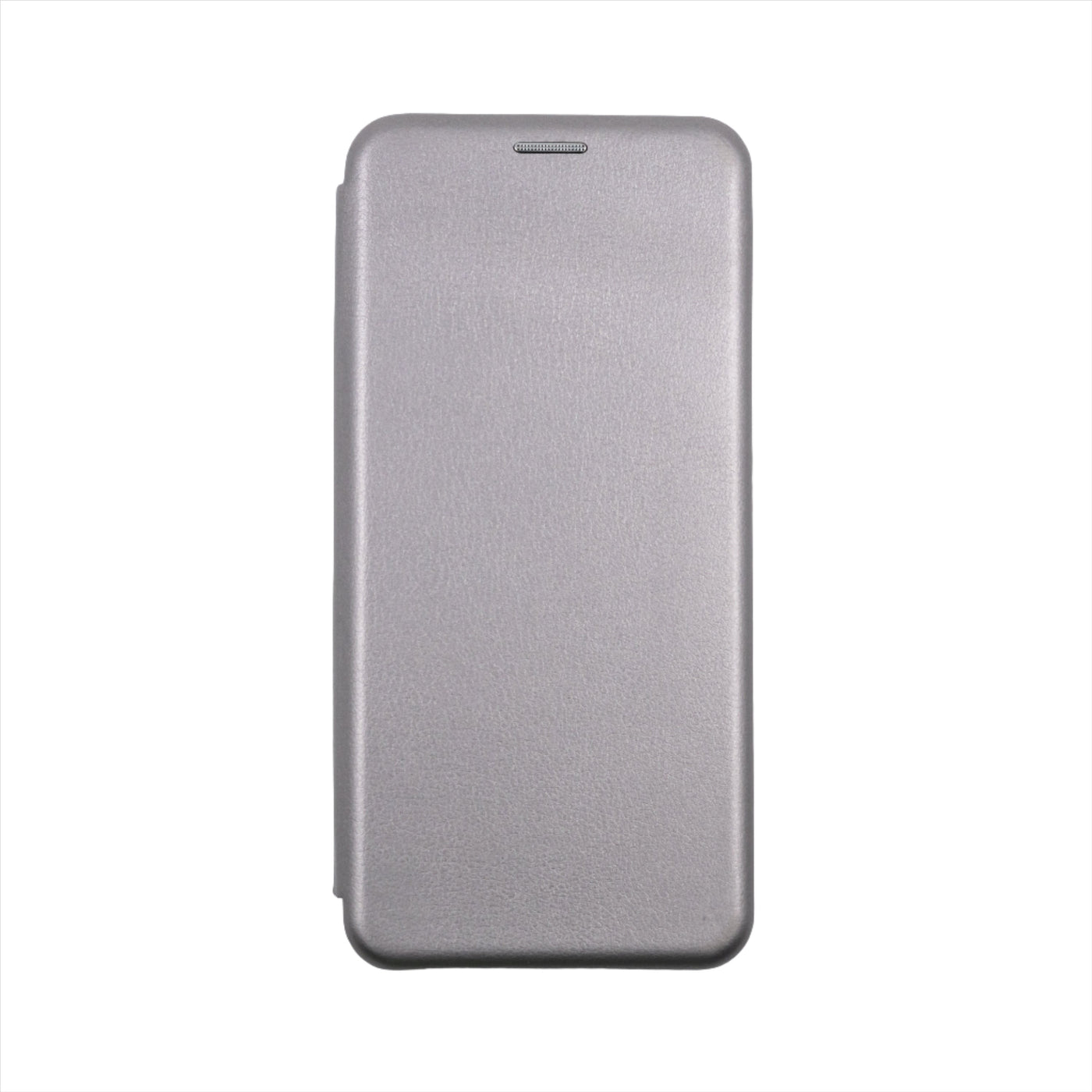 Husa Motorola E52, Gri, Tip Carte, Imitatie Piele