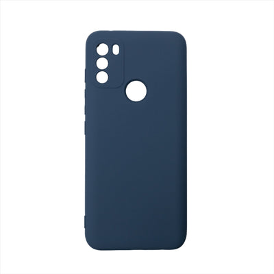 Husa Motorola G50, Albastru, Silicon Soft, Interior Microfibra