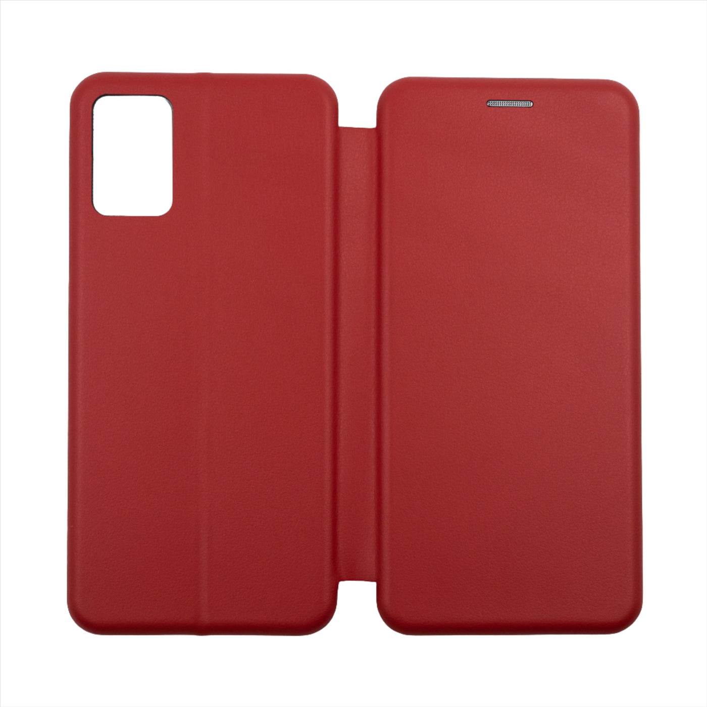 Husa Motorola E22, Rosu, Tip Carte, Imitatie Piele