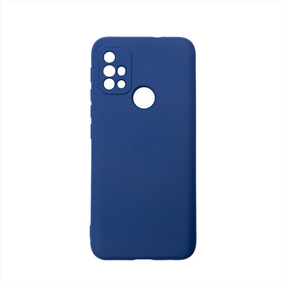 Husa Motorola G30, Albastru, Silicon Soft, Interior Microfibra