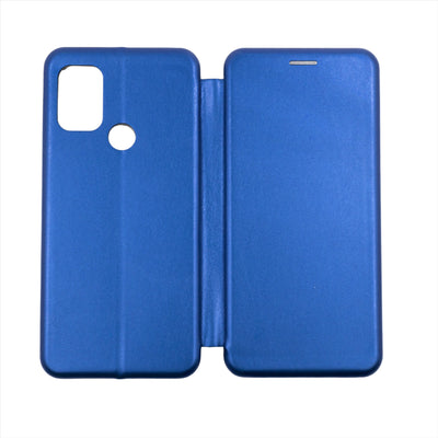 Husa Motorola G10, Albastru, Tip Carte, Imitatie Piele