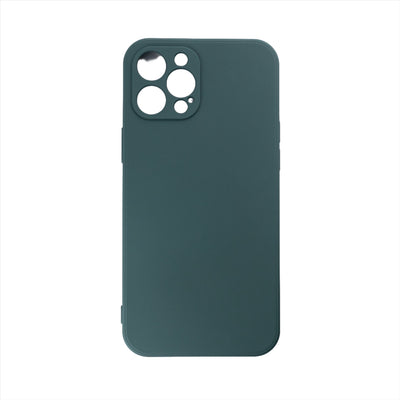 Husa iPhone 13 Pro, Silicon Soft, Interior Microfibra, Verde