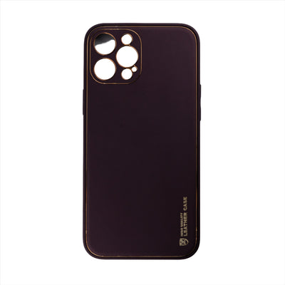 Husa iPhone 14 Pro Max, Imitatie Piele , Visiniu