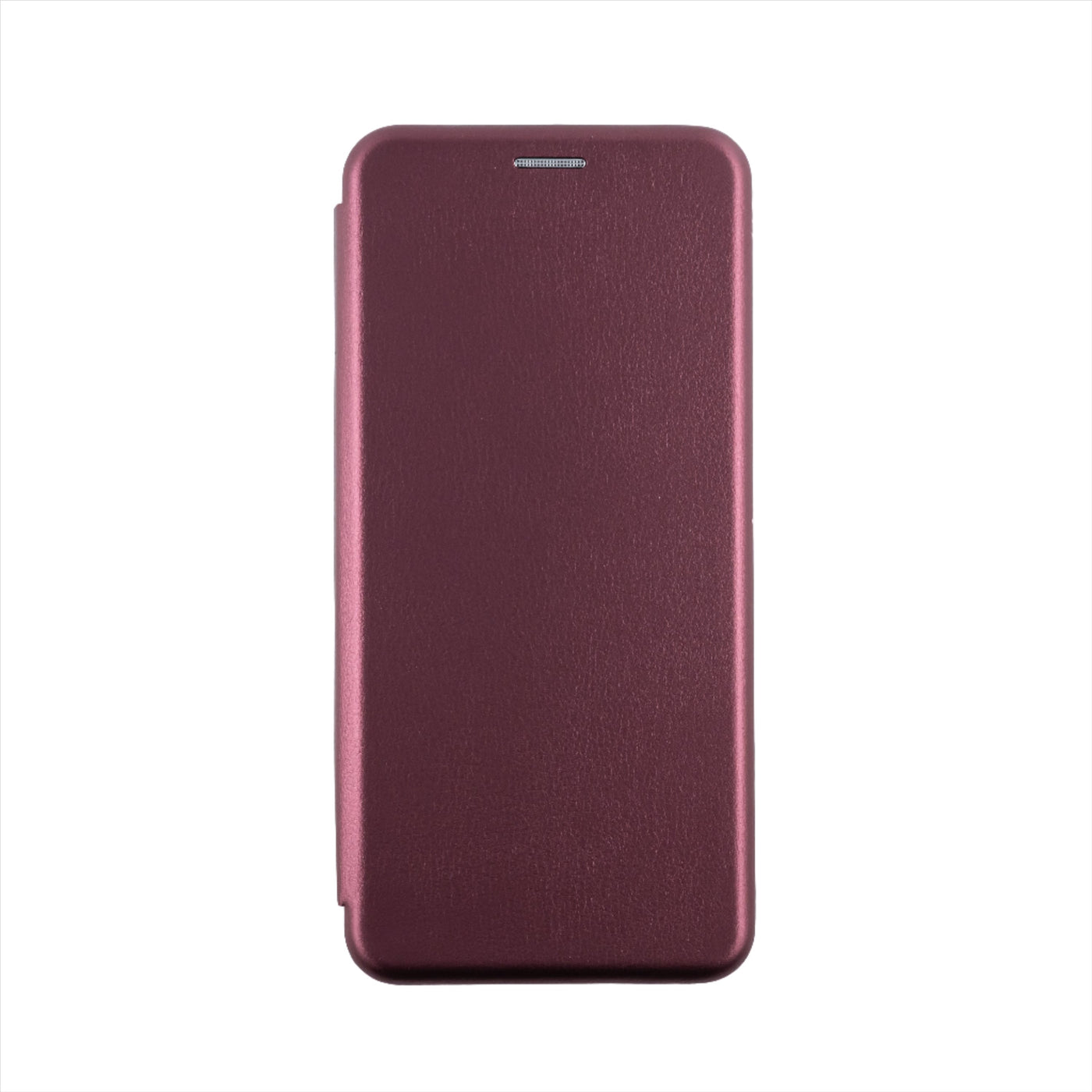 Husa Samsung A12, Visiniu, Tip Carte, Imitatie Piele