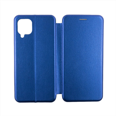 Husa Samsung A12, Albastru, Tip Carte, Imitatie Piele