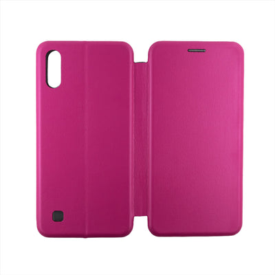 Husa Samsung A20e, Roz, Tip Carte, Imitatie Piele