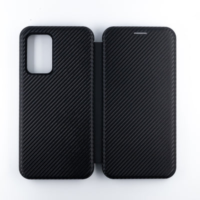 Husa Samsung A13 4G, Negru, Tip Carte, Carbon