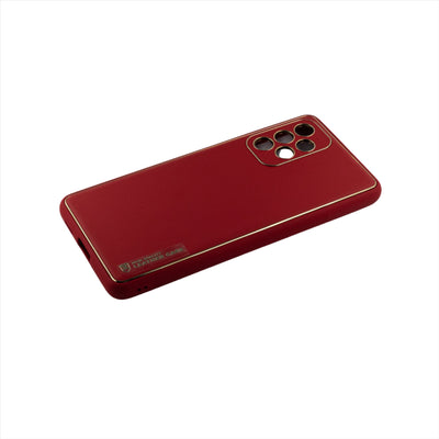 Husa Samsung A53 5G, Rosu, Imitatie Piele