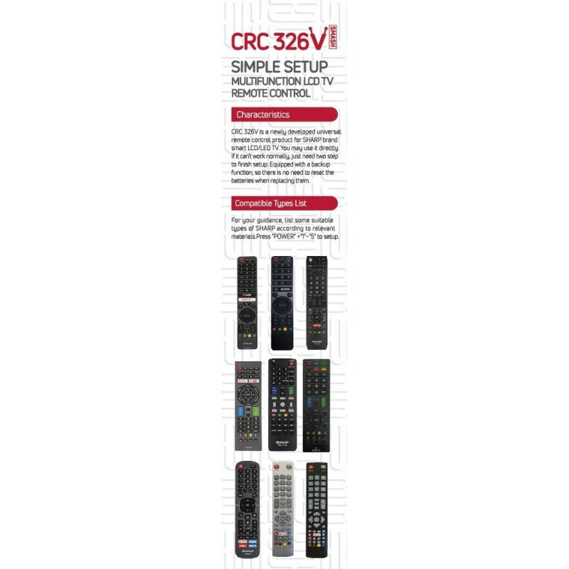 Telecomanda LCD/LED SHARP cu IR, CRC326