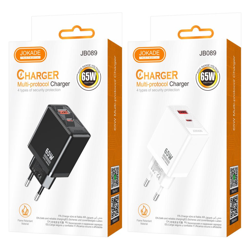 Incarcator Rapid Jokade JB089 65W 1x USB-C PD 1x USB