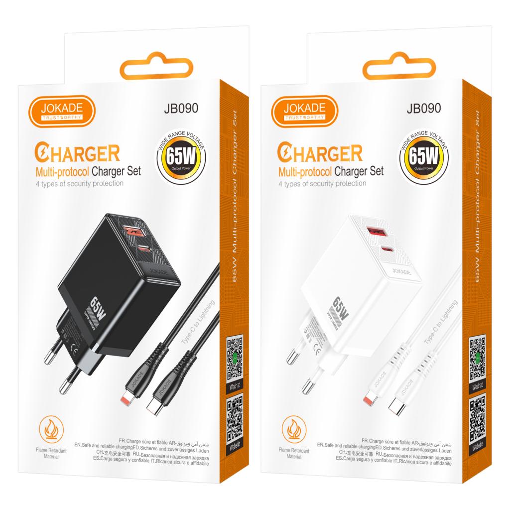 Incarcator Rapid Jokade JB090 65W + Cablu Tip-C la Tip-C