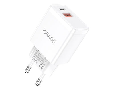 Încărcător Rapid Jokade JB099 – 30W PD + QC3.0, Dual Port (USB-C + USB-A)