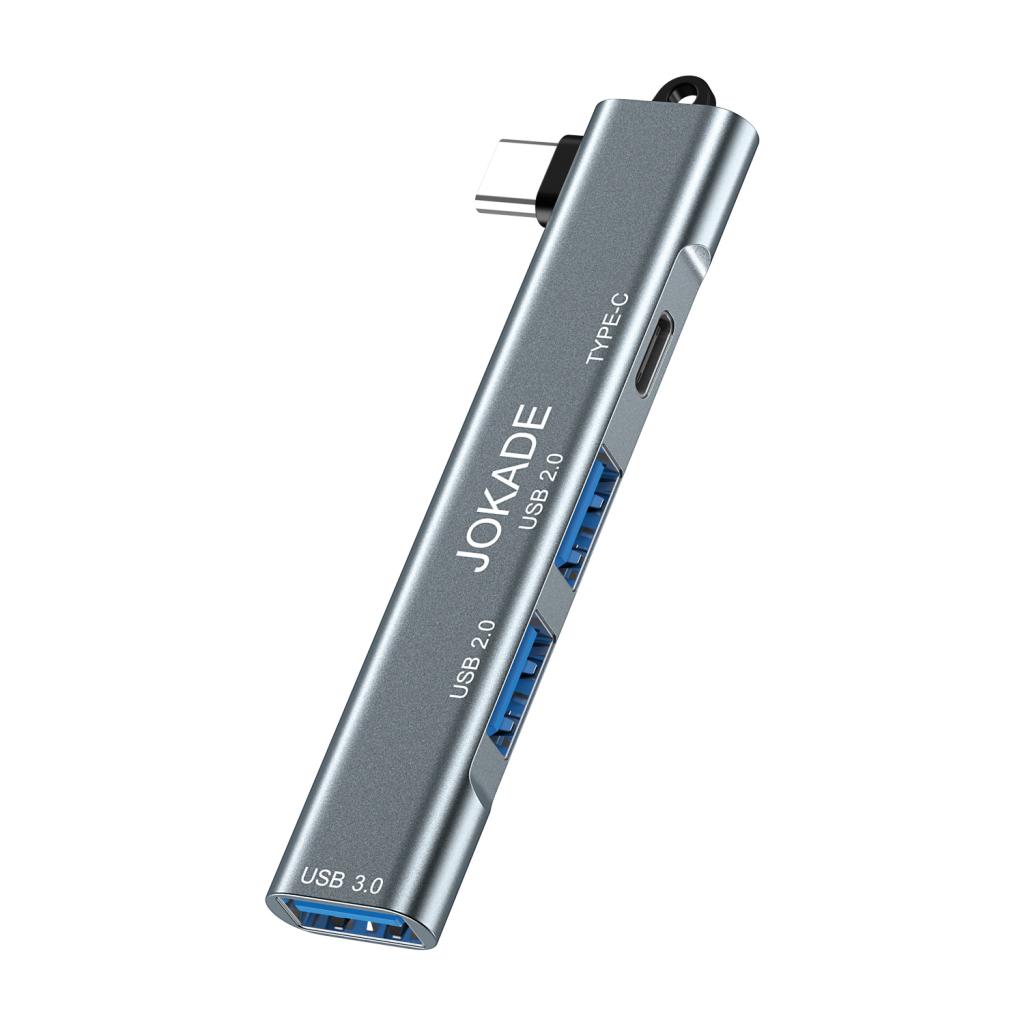 Hub 4 în 1 Jokade JC023 – Tip-C la Tip-C + USB 2.0 x2 + USB 3.0