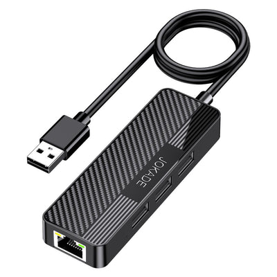 Adaptor Hub Jokade JC009-B 4 în 1 – USB-C la USB2.0 x3 + RJ45 (L=1,2M)