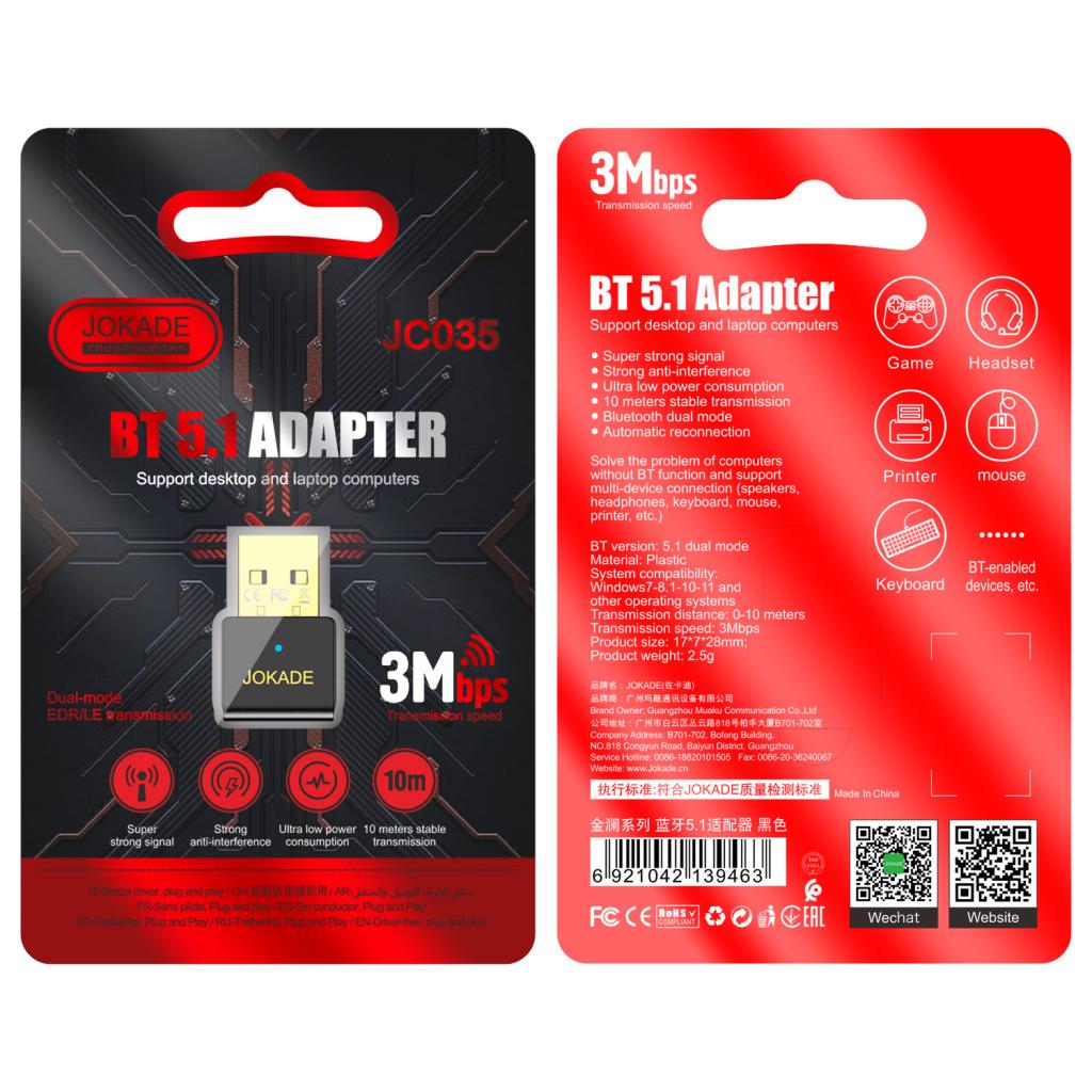Adaptorul Bluetooth Jokade JC035 USB BT